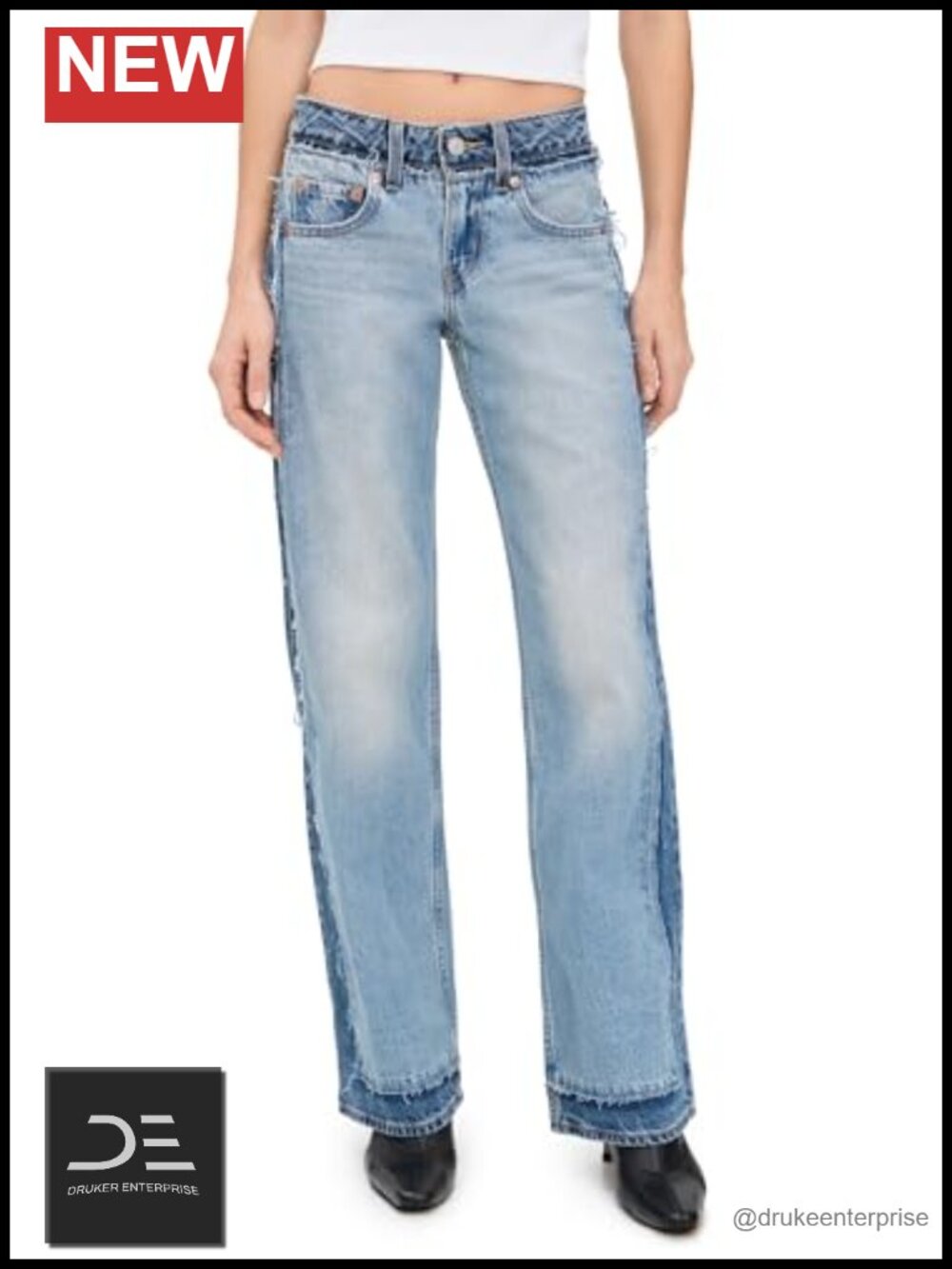 Levi's Premium Low Loose Deconstructed Jeans, Wide Leg, Low Rise, Relaxed Fit,